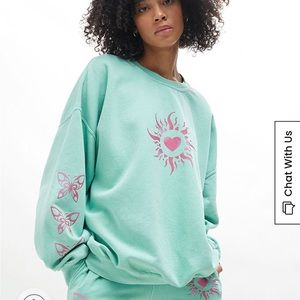 Pacsun heart sweatshirt